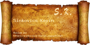 Sinkovics Kevin névjegykártya