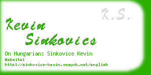 kevin sinkovics business card